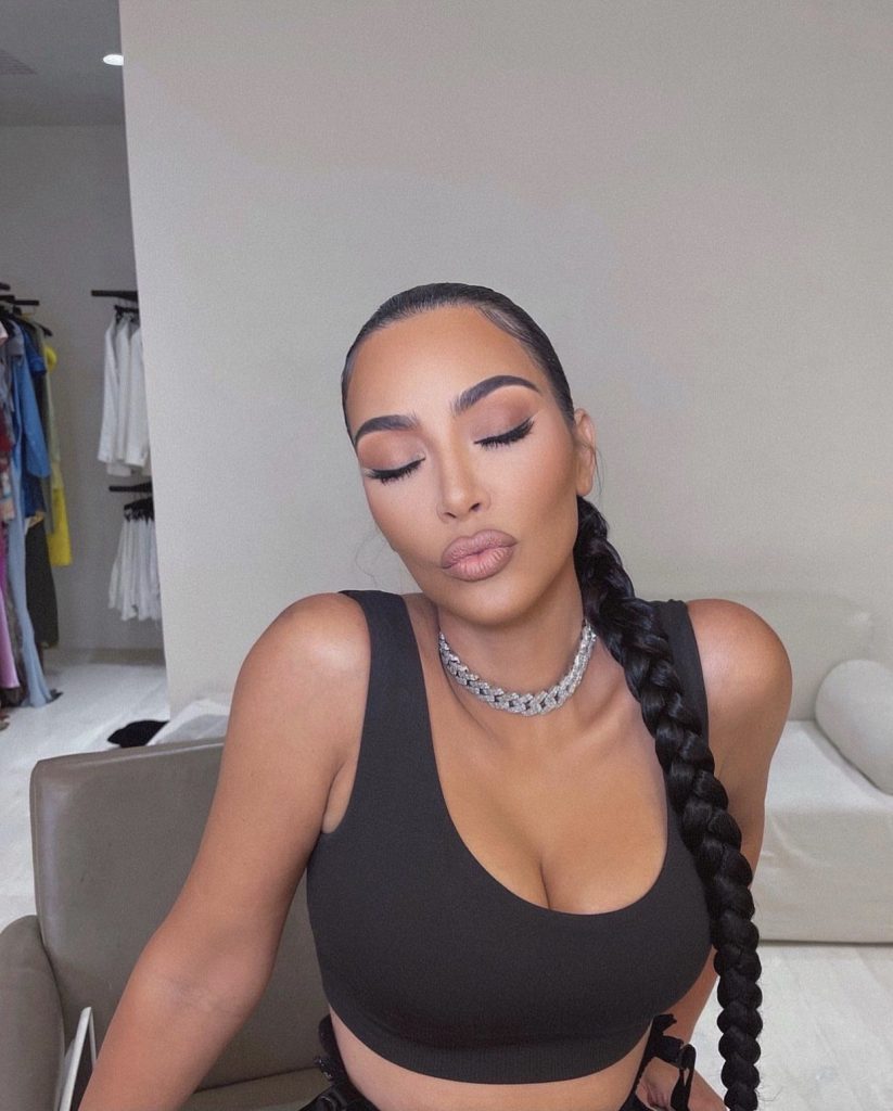 Kim Kardashian braid